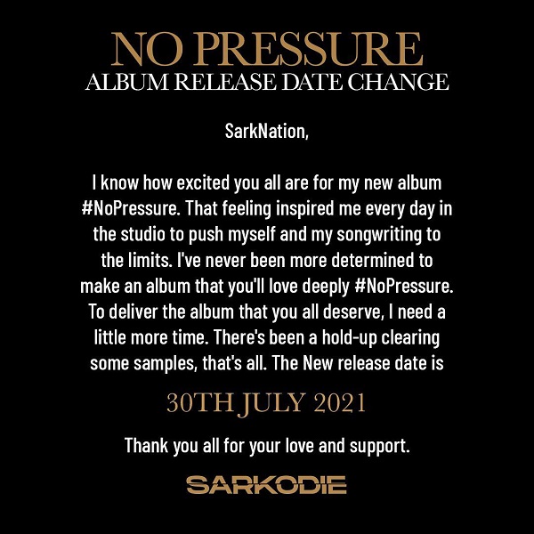 Sarkodie Album Shift Press Release