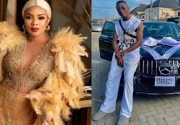 BBNaija Star, Queen Atang Gifts Her Younger Brother New Mercedes Benz