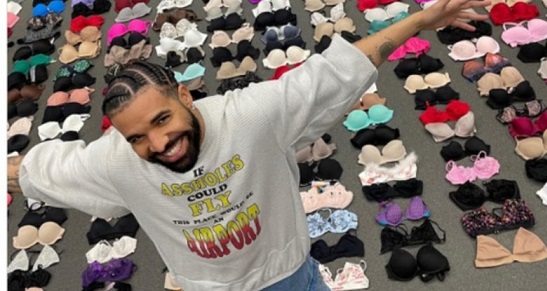 Drake Shows Off Massive Collection Of Bras Thrown By Fans On Tour