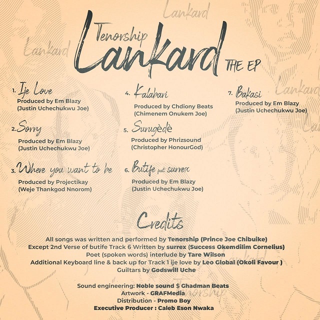 Tenorship Lankard EP Tracklist