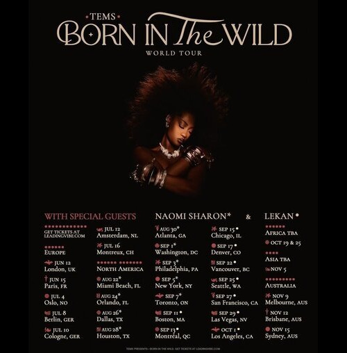 Tems Born In The Wild World Tour